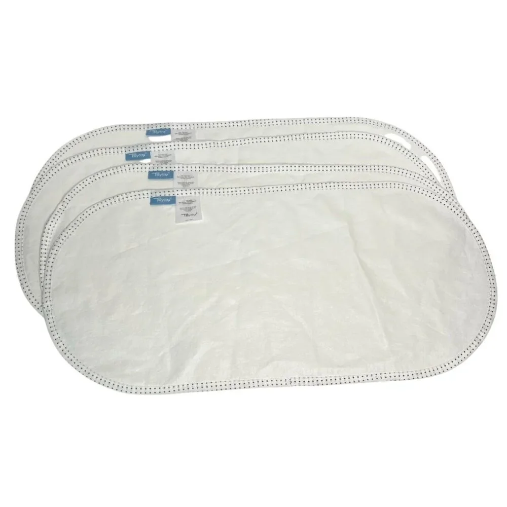 Tillyou Oval Bassinet Mattress Protectors 26.5x13 Waterproof Lot of 4 - Picture 2 of 3